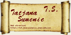Tatjana Sumenić vizit kartica